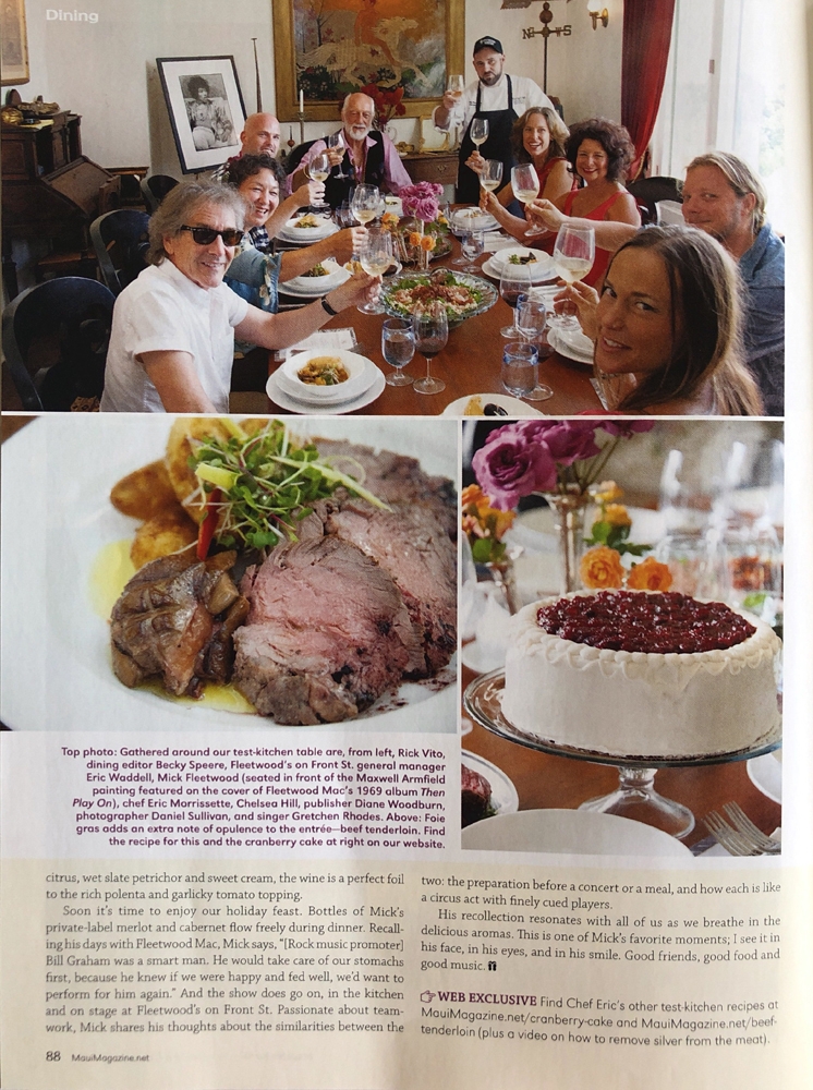Editorial Assignment for Maui No Ka Oi Magazine -Holiday Test Kitchen with Mick Fleetwood - 3